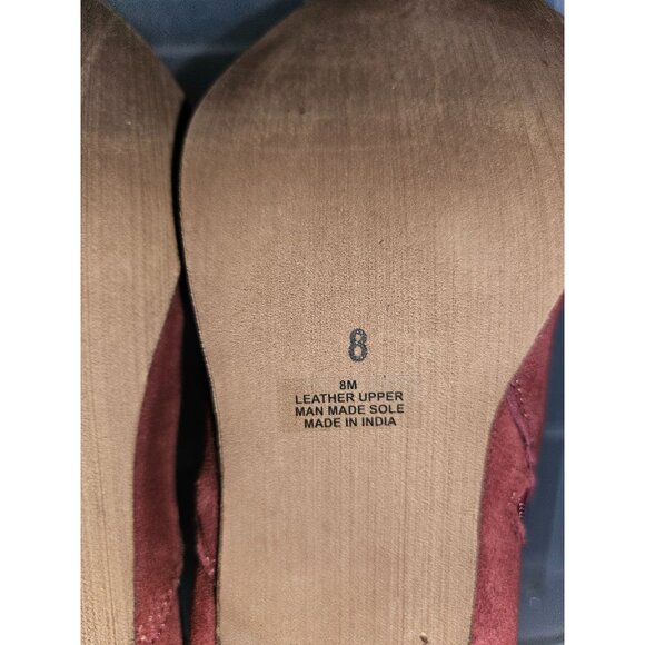 2/$35-Stitch Fix Diba Sleek Suede Bootie Stacked Heel Women 7M Leather Upper - Picture 10 of 13